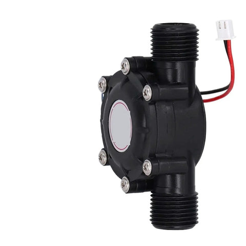 Side view of Three Piece Hydroelectric Water Flow Generator Kit, 12V Mini Turbine Power Generator for off grid waterfall use, black component
