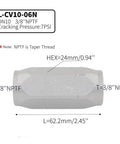 Heavy Duty 3/8 Inch NPTF In Line Check Valve for High Pressure Hydraulic Systems Non Return One Way Valve 5000 PSI