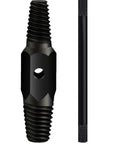 Gotta Fix That Wrench Faucet Valve Fast? Grab This Sick Double Head Broken Screw Extractor Kit With 5 Premium Alloy Steel Tools Designed To Grip And Remove Stuck Parts Like A Pro Without Breaking A Sweat. black alloy steel double-head screw extractor with center hole and drive rod