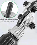Beefy Titanium Coated Drill Nibbler Attachment For Sheet Metal Cutting Tool close-up showing adapter and shank