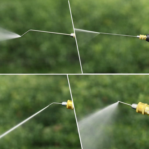High Pressure Washer Nozzle Kit With Stainless Steel Flush Wand Extension spraying water in tight space
