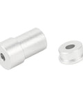 4mm Mounting Hub Universal Aluminum Alloy Motor Shaft Coupling For Robot Wheels Built For Rock Solid Power With Precise Machining For Mecanum Wheels And DC Motors Compatible With 48mm And 58mm Plastic Wheels And 60mm Aluminum Wheels, showing two silver components.