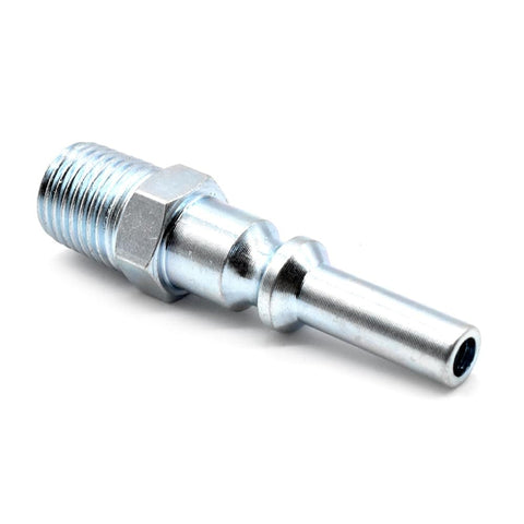 Lincoln Series Steel Coupler Plug One Quarter Inch Male NPT For Pneumatic Tools And Air Systems Forged Tool Steel Body Zinc Plated