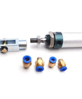 Compact 32mm Bore 250mm Stroke Pneumatic Air Cylinder Double Acting Single Rod With Y Connector And Two Quick Fittings MAL32X250