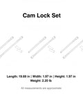Cylindrical Cam Lock Assembly With Adjustable Linkage Rods for synchronized multi-drawer filing cabinets and metal lockers.