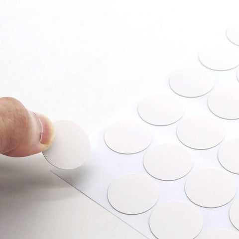 Self Adhesive Screw Hole Covers 21mm PVC Dustproof Caps For Wooden Furniture And Cabinets White 2 Sheets 108 Pcs Easy Peel And Stick