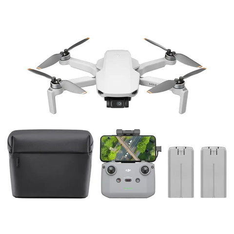 Mini 4K Camera Drone Bundle With Case And Extra Battery Under 249 Grams 3 Axis Gimbal Stabilization shown with accessories