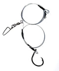 Beefy 3ft 480Lb Bite-Proof Stainless Leader With 12/0 Circle Hook for surf casting and big game fishing, saltwater tough