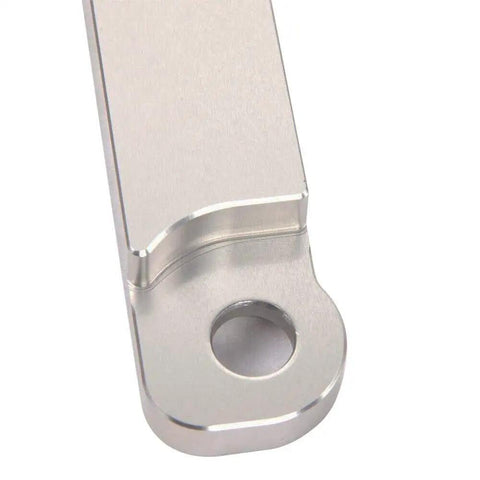 Close-up of the Drift Angle Adapter Kit for BMW E36 M3, showcasing the CNC machined aluminum detail and mounting hole.
