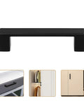 Vintage Zinc Alloy Cabinet Handles Matte Black for kitchen and dresser drawers shown with wardrobe and shoe cabinet application.