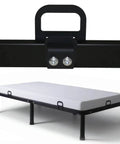 Heavy Duty Anti Slide Mattress Brackets Set Of 6 Adjustable Steel Bed Frame Stops on black bed frame with mattress.