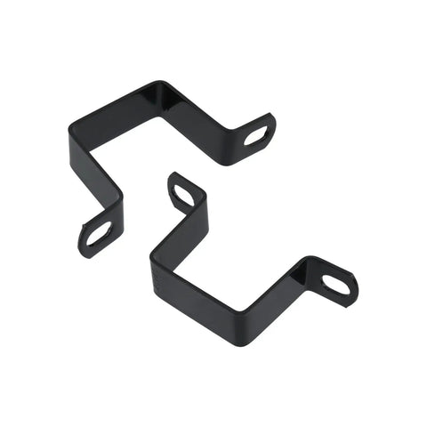 Heavy Duty 304 Stainless Steel Square Tube Clamps 10 Pack Rock Solid Rattle Free Tubing Strap in matte black finish.