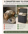 Roomy Large Capacity Moving Storage Bag With Smooth Clip Zipper And Foldable Build Heavy Duty Canvas Tote compared to messy cardboard boxes.