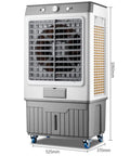 Heavy Duty Portable Evaporative Air Cooler, Badass 120 Degree Oscillating Swamp Cooling Fan on wheels for easy mobility.
