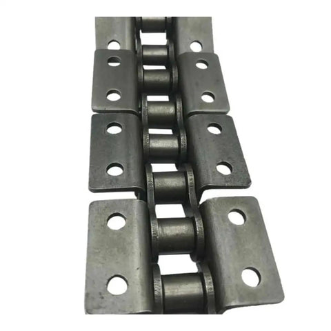 Badass 1.5 Meter Carbon Steel Drive Roller Chain For Machine Transmission And Conveyor Tasks Featuring A Dual Wing Setup close-up view of links.