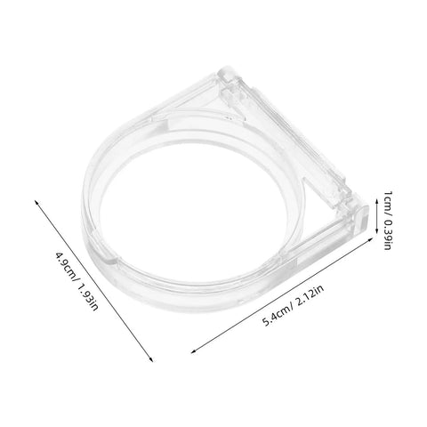 Industrial Power Button Cover With Adhesive Panel Mount, Dustproof Button Guard Shield, transparent with dimensions