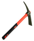 15 Inch Forged Steel Pick Mattock Hoe With Fiberglass Handle For Digging Gardening Camping Prospecting And Construction Work