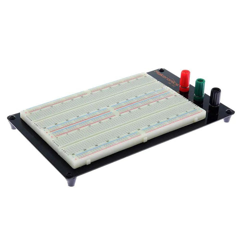 Solderless 1660 Breadboard Super Kit with Aluminum Back Plate, 1660 Tie-Points, and 3 Binding Posts for circuits Arduino