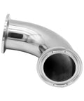 Beefy Heavy Duty Stainless Steel 3 Inch Tri Clamp Ferrule Elbow 90 Degree Pipe Fitting, 304 Stainless, Acid Alkali Resistant, 1 Pack