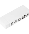 Block White Eraser For Pencils Quick Clean Erasing No Smudge Easy To Use With Minimal Pressure White TPR Material Durable