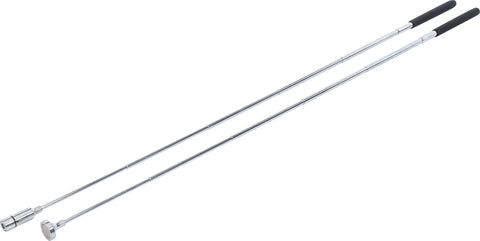 Led Magnetic Pick Up Tool And Inspection Mirror Set with extendable 665mm shaft in black and silver finish
