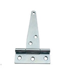 Heavy Duty Galvanized T Hinges Four Pack Dang Tough Outdoor Door Hardware For Barns Gates And Wooden Crates, steel hinge with six mounting holes.
