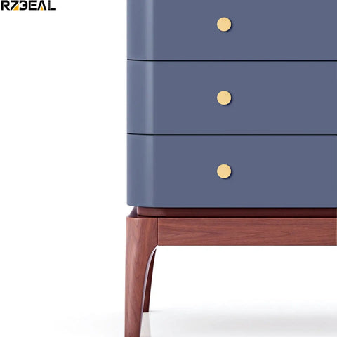 6 Pack Solid Brass Cabinet Knobs Pulls Set In Gold Brushed Finish For Cabinets Drawers And Dressers Modern Handles 1x1 Inch 25mm By 25mm Dope Hardware Kit Heavy Duty Durable Upgrade Your Space on blue dresser