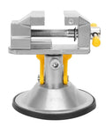 360 Degree Rotating Vise Workbench With Suction Cup Base for DIY Projects, durable metal construction, front view