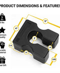 Crush Your Next Workout With This Solid 5 Lb Weight Stack Adapter Plate dimensions and features shown in image.