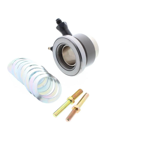 Slick Chevy And Gmc Hydraulic Throwout Bearing Hose Kit With Heavy Duty Clutch Release Bearing Assembly components including bearing and spacers.