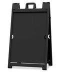 Signicade Deluxe A Frame Double Sided Folding Sidewalk Sign With Quick Change System Durable Portable Curb Display, black