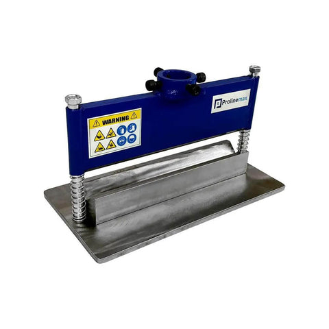 Pro-Grade 12 Inch Press Brake Bender V Block Attachment for 12 or 20 Ton Hydraulic Shop Press, max 12-inch sheet metal bending tool.