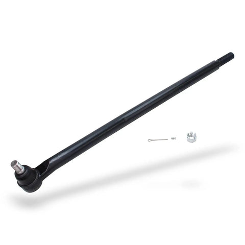4x4 Front Inner Tie Rod And Drag Link Kit For Ford F 250 Super Duty 1999 2004 4WD Upgrade Beefed Up Heavy Duty Replacement For Precise Steering And Off Road Durability, black steel tie rod with sleeve and cotter pin
