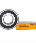 6307-2RS Deep Groove Ball Bearing 35x80x21mm With Double Rubber Seals Pre Lubricated next to branded packaging