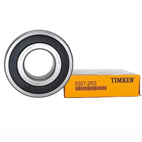 6307-2RS Deep Groove Ball Bearing 35x80x21mm With Double Rubber Seals Pre Lubricated next to branded packaging