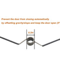 Self Opening Door Hinge With Spiral Z Shaped Spring For Five Eighths Inch Radius Hinges Fits Standard Removable Pin Butt Hinges Delivers Reverse Elastic Force To Automatically Reset The Door Two Pairs For Bathrooms And Closets On Sloped Floors Up To 25 Kg.