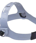 1CR Pipeliner Headgear Ratchet For Fall Protection, ultra compact lightweight safety gear with high impact nylon housing front view