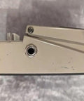 Side view of a Seven-Band Graphic Bass Equalizer Pedal For Electric Bass And Electric-Acoustic Bass Boost Or Cut Tone Shaping.