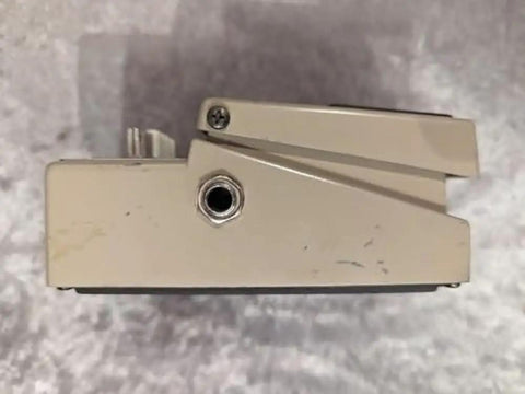 Side view of a Seven-Band Graphic Bass Equalizer Pedal For Electric Bass And Electric-Acoustic Bass Boost Or Cut Tone Shaping.