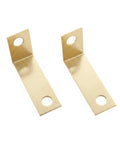 Heavy Duty Steel L Shaped Corner Brace Reinforcement Bracket For Furniture Fix Cabinet Support Stops Wobbly Drawers Cold And Locks Flimsy Frames Secure For No Sweat Home Repairs Anytime Soon - Gold finish.