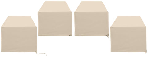 Heavy-Duty Outdoor Chair Covers Four-Piece Set Waterproof Tan For Patio And Backyard All-Weather Protection Against Sun Rain Snow Dirt Sap