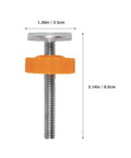 ABS Threaded Long Rod M10 Gate Replacement Kit 2 Pieces Heavy Duty Steel Gate Extender For Pressure Gates Adjustable Fit For Various Wall Thicknesses Durable Security Hardware For Home Gates And Fences, orange knob with 3.14in rod
