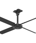 Smooth Operator Heavy Duty Hvls Ceiling Fan 7Ft Black With Direct Drive Motor And Variable Speed Control, ceiling fan design with four blades.