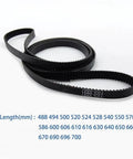 Heavy Duty Timing Belt 6mm Wide Closed Loop Drive Belt With Precise Pitch Lengths 488 494 500 520 524 528 540 550 570 586 600-700mm