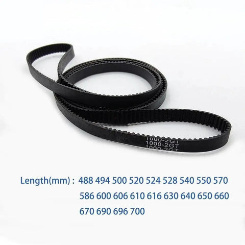 Heavy Duty Timing Belt 6mm Wide Closed Loop Drive Belt With Precise Pitch Lengths 488 494 500 520 524 528 540 550 570 586 600-700mm