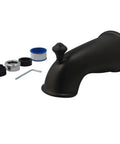6-Inch Universal Diverter Tub Spout In Oil Rubbed Bronze With Easy Fit For 1/2 Inch Copper, 1/2 Inch IPS And 3/4 Inch IPS Connections