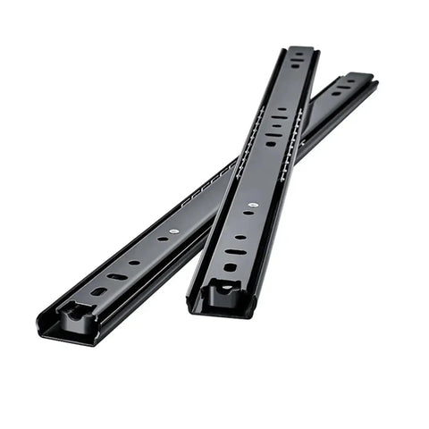 Heavy Duty Cold Rolled Steel Drawer Slides Two Section Butter Smooth Cabinet Tracks 12 Inch showing dual rail system.