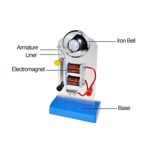 Electric Bell Demonstration Kit For Science Classrooms Hands On Electromagnet Experiment Tool Cool Teaching Aid For Schools, side view.