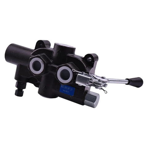 Four Way Three Position Hydraulic Control Valve For Log Splitters, 25 GPM At 2750 PSI, Auto Return Detent Lever, close-up view