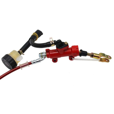 Rear Hydraulic Disc Brake Caliper System With Pads And Rotor For 150cc 200cc 250cc Dirt Bikes Quad ATV Go Kart Dune Buggy Red